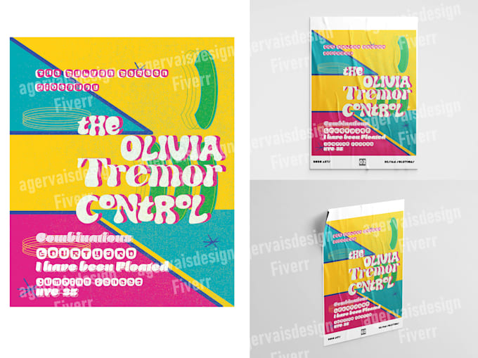 design event flyers or posters for your band or business