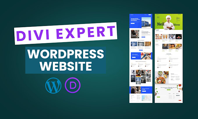design divi wordpress website, landing page using divi theme or divi builder