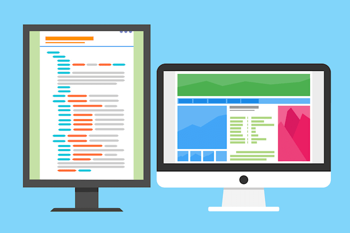 be your front end web developer, html, css, js,bootstrap and react