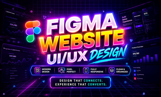 do modern figma website UI UX, website design, website UI or landing page