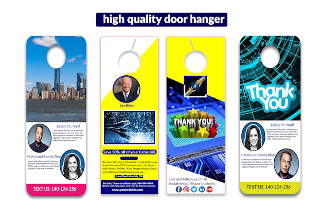 design door hanger ,flyer and postcard