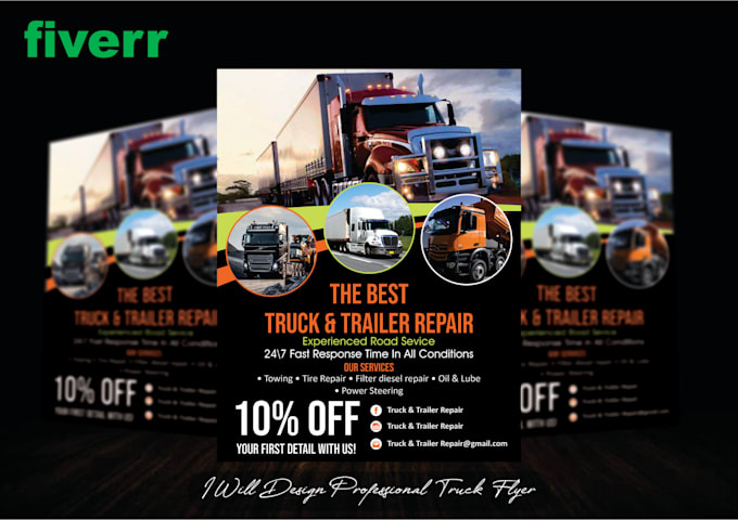 do logistics truck dispatch freight broker flyer automotive delivery