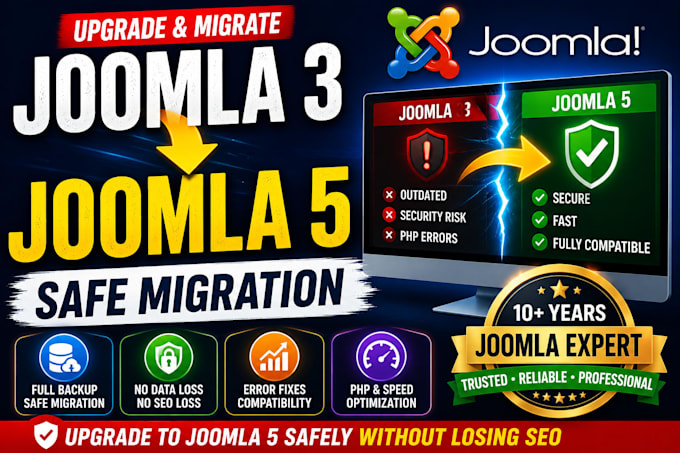 upgrade migrate or update your joomla website safely