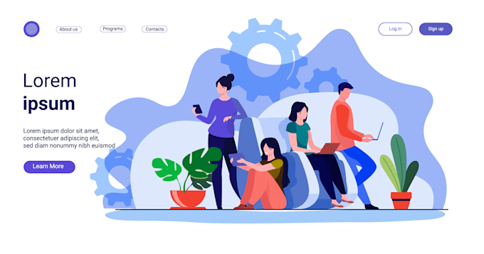 design quality , modern flat illustration for web and app