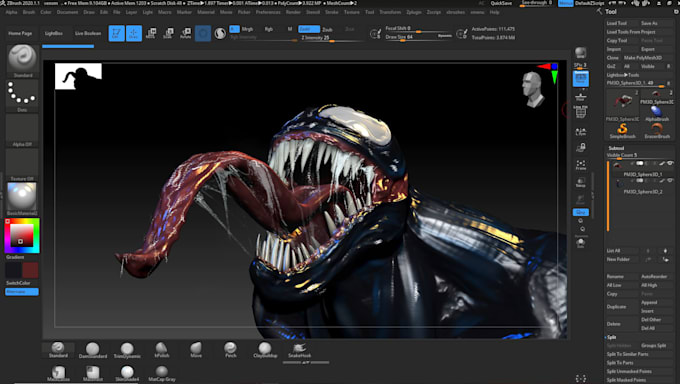 sculpt 3d models,3d characters with texturing and rendering