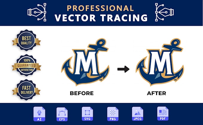 convert logo to vector tracing, redraw, recreate, vectorize image