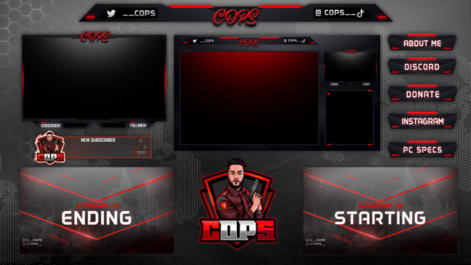 Design animated twitch overlay and stream package by Mutahir77 | Fiverr