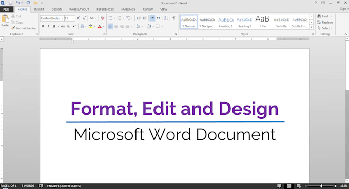 type and format your microsoft word document