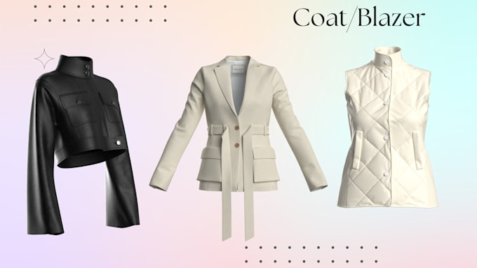 make 4k detailed 3d fashion render for your outerwear illustration