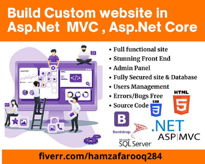 Build a custom website in asp dot net mvc and core by hamzafarooq284