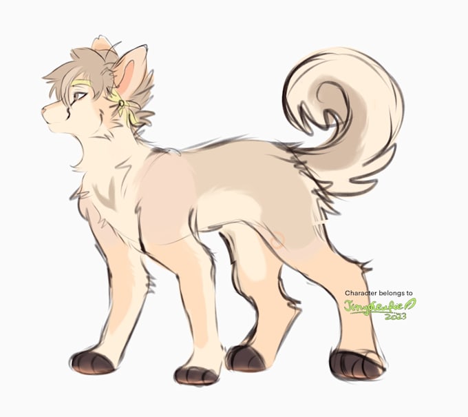 draw sketch fullbodie furry art