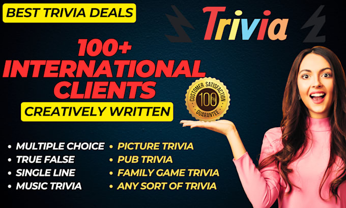 write trivia quiz or questions on any topic