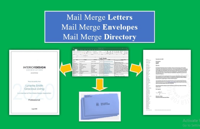 Mail Merge For Letters Envelopes And Labels By Proindigitizing Fiverr 7852