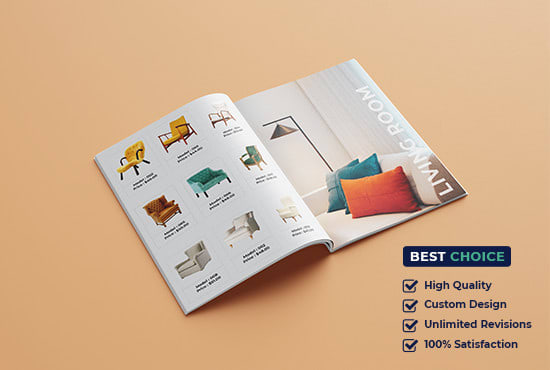 design product catalog, line sheet, sell sheet, magazine cover in 24 hr