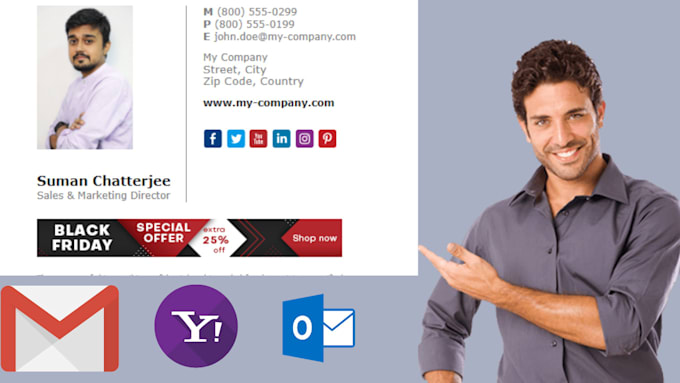Design Professional Clickable And Editable Html Email Signature By 
