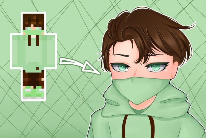 Draw your roblox or minecraft avatar in anime style by Viorka