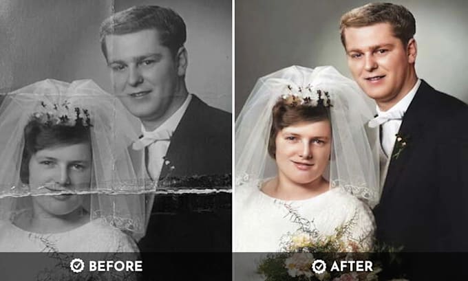 old damage photo restoration professionally