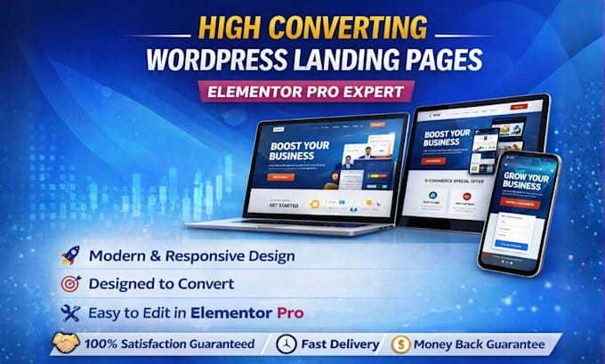 design high converting wordpress landing page using elementor pro
