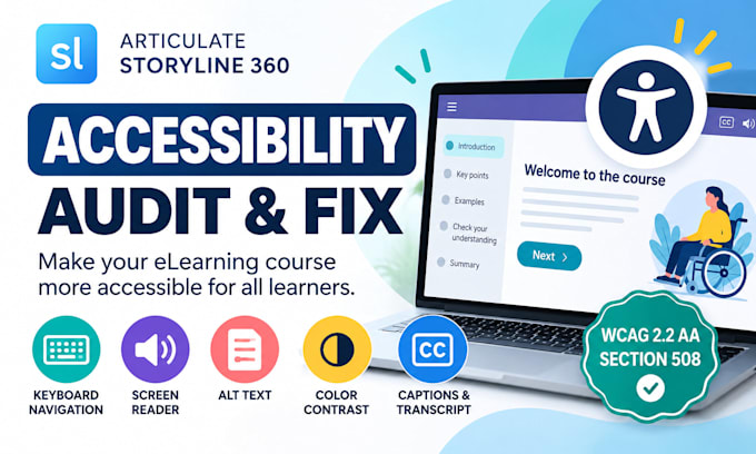 fix accessibility issues in articulate storyline