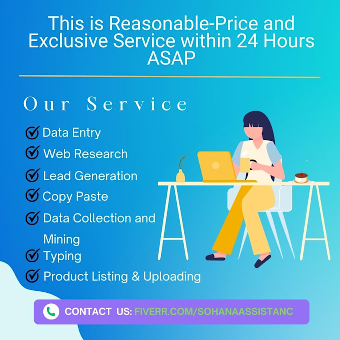 be virtual assistant for data entry and lead generation