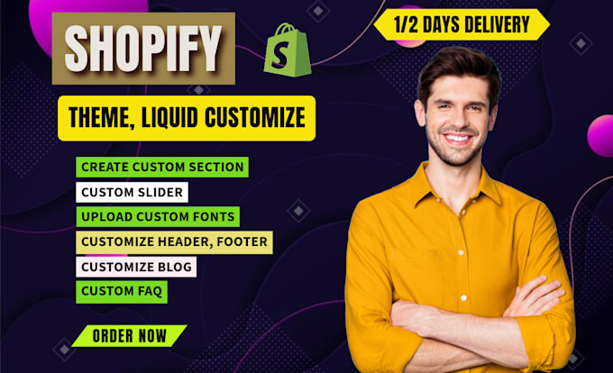 do shopify theme, dawn, prestige, impulse , liquid template customization
