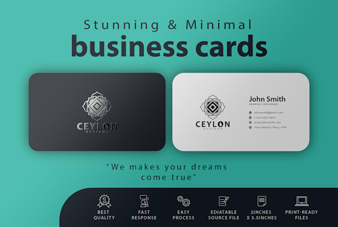 create stunning minimal business card design