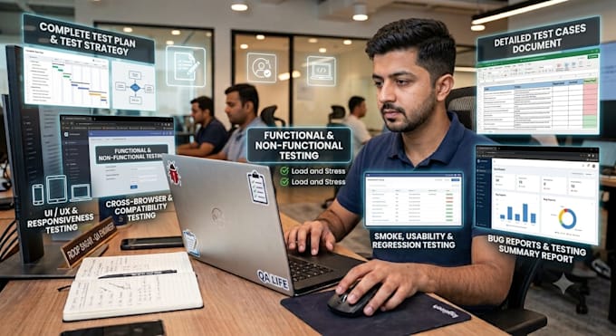 perform sqa software testing and website testing, and write test cases