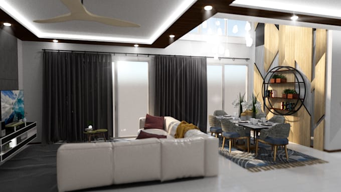 do some interior design 3d work rendering