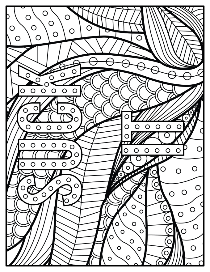 Premium Vector  Swear word quotes coloring pages for coloring book