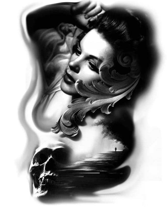 Create a custom realism tattoo design by Stratisrio Fiverr