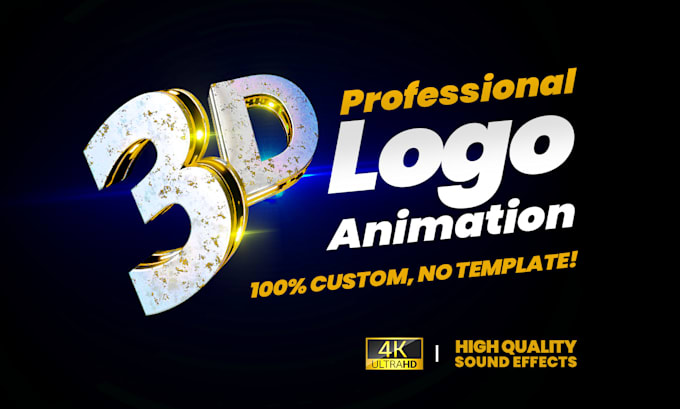 make a custom logo animation, 3d reveal
