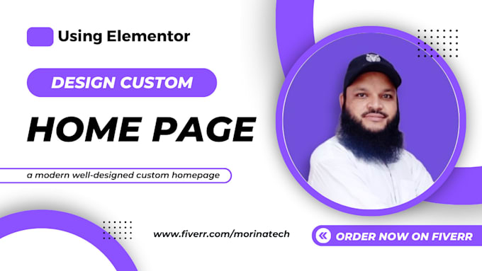 design unique custom homepage design with elementor