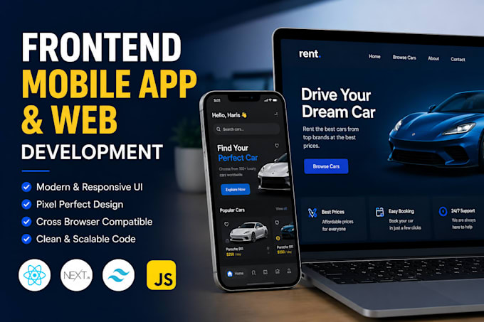 be do frontend web, and app development with react and react native