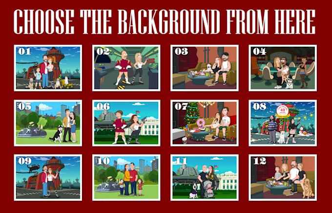 draw a custom futurama style portrait from your photo