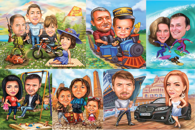 Draw awesome cartoon caricature design by Clan_gfx