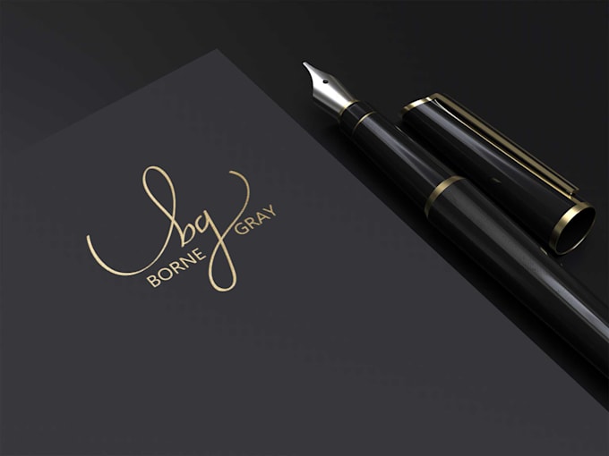 do handwritten initial monogram logo