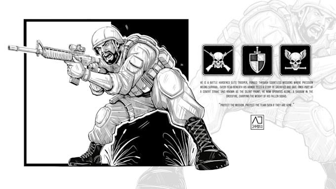 create bold, custom sketch style line art illustrations