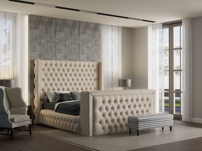 do 3d model, product rendering, beds, sofa, table,  mattress