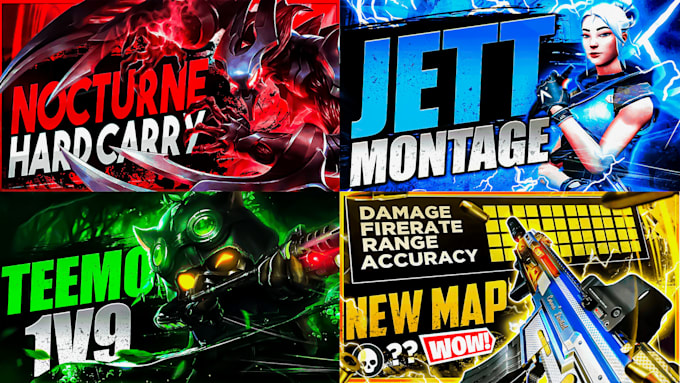 design amazing youtube gaming thumbnail