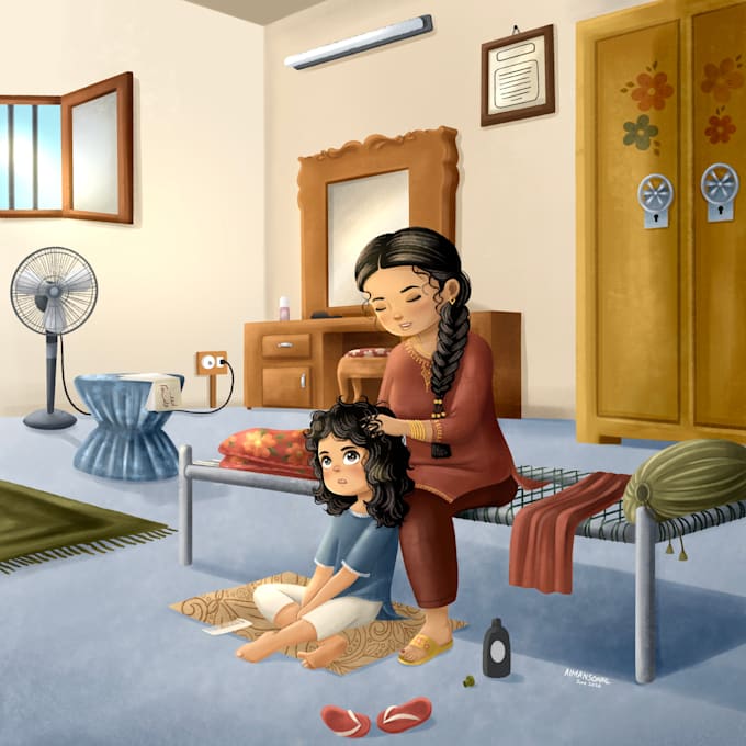 draw childrens story book illustrations