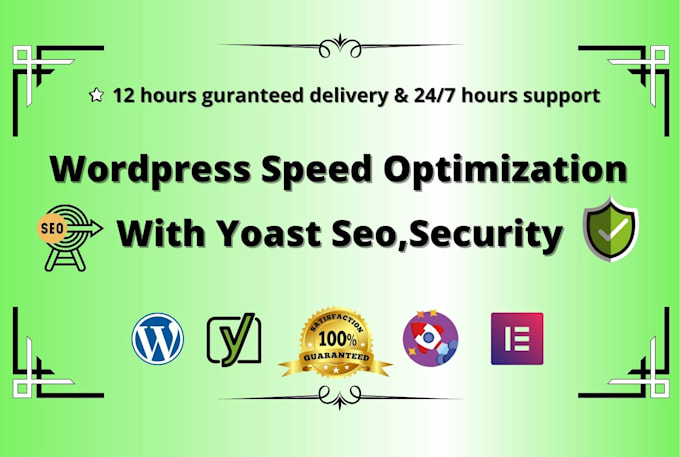 do wordpress speed optimization, do seo and security on your store and website