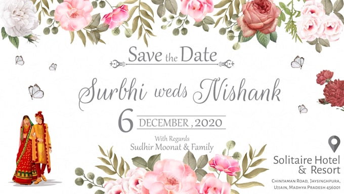 create save the date or invitation video card for any occasion