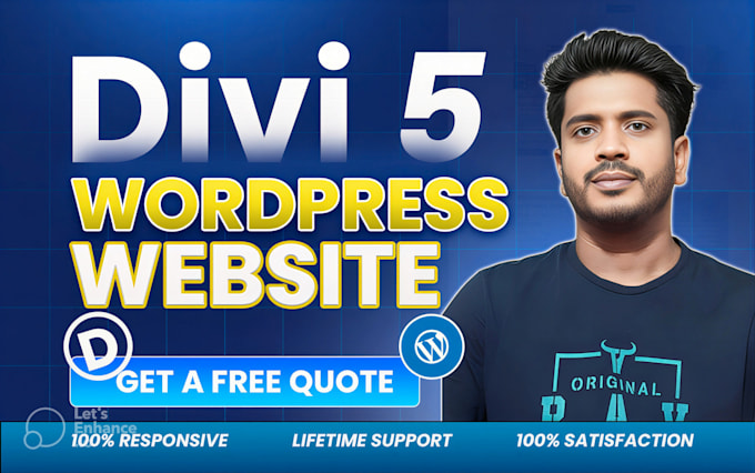 design responsive wordpress website using divi theme, divi builder