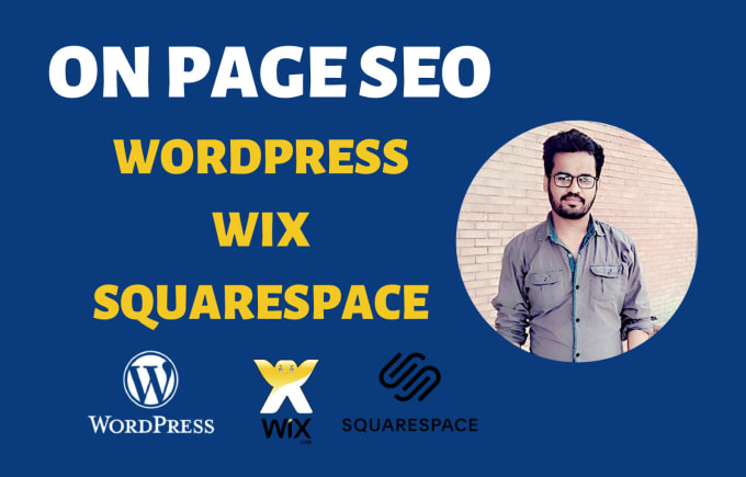 do on page SEO and onpage optimization of squarespace, wordpress and wix website