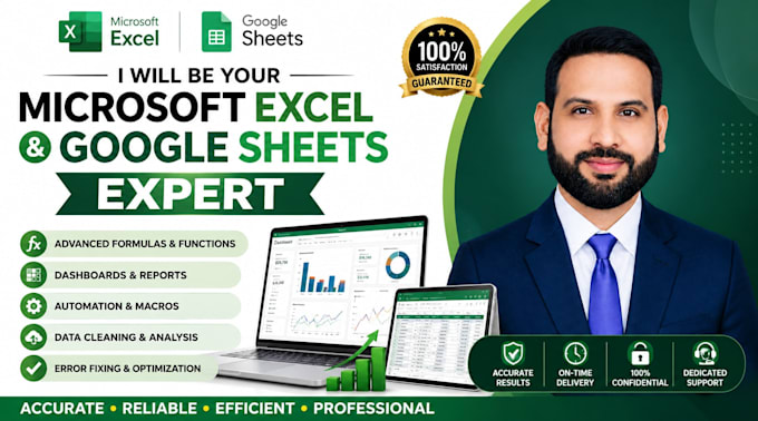 be your microsoft excel and google sheets expert