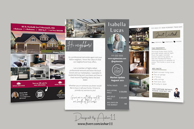 do a clean and modern real estate flyer and brochure design