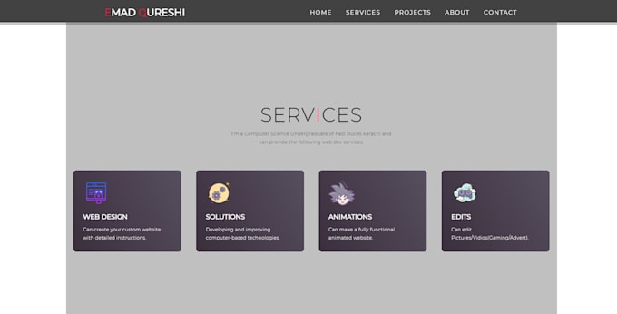 Create a website of any kind in html,css by Emad_qureshi | Fiverr