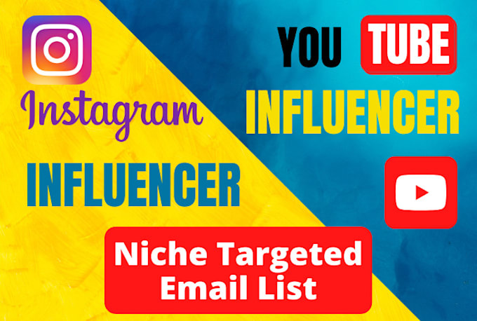 find youtube and instagram influencer research email list for your marketing