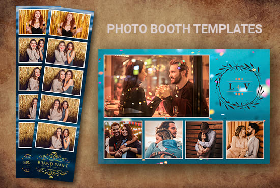 design 360 overlay and standard photo booth template