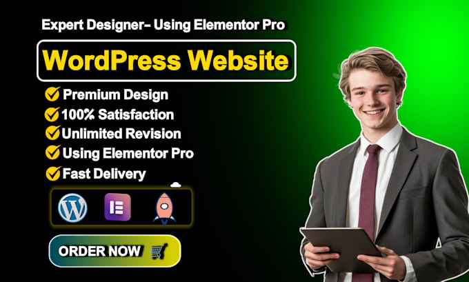 create a professional wordpress full website with a responsive design within 24h
